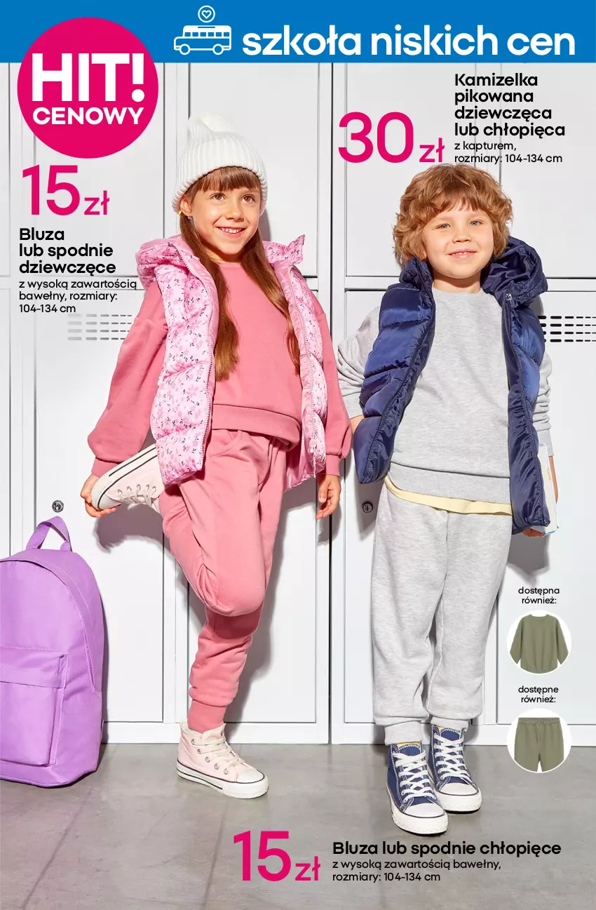 Gazetka promocyjna Pepco - Wszystko do szkoły jest tu - ważna 21.08 do 03.09.2025 - strona 2 - produkty: Bluza, Gin, Kamizelka, Kosz, Koszulka, Legginsy, Sok, Spodnie
