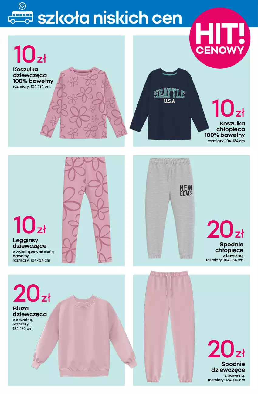 Gazetka promocyjna Pepco - Wszystko do szkoły jest tu - ważna 21.08 do 03.09.2025 - strona 3 - produkty: Bluza, Gin, Kamizelka, Kosz, Koszulka, Legginsy, Sok, Spodnie