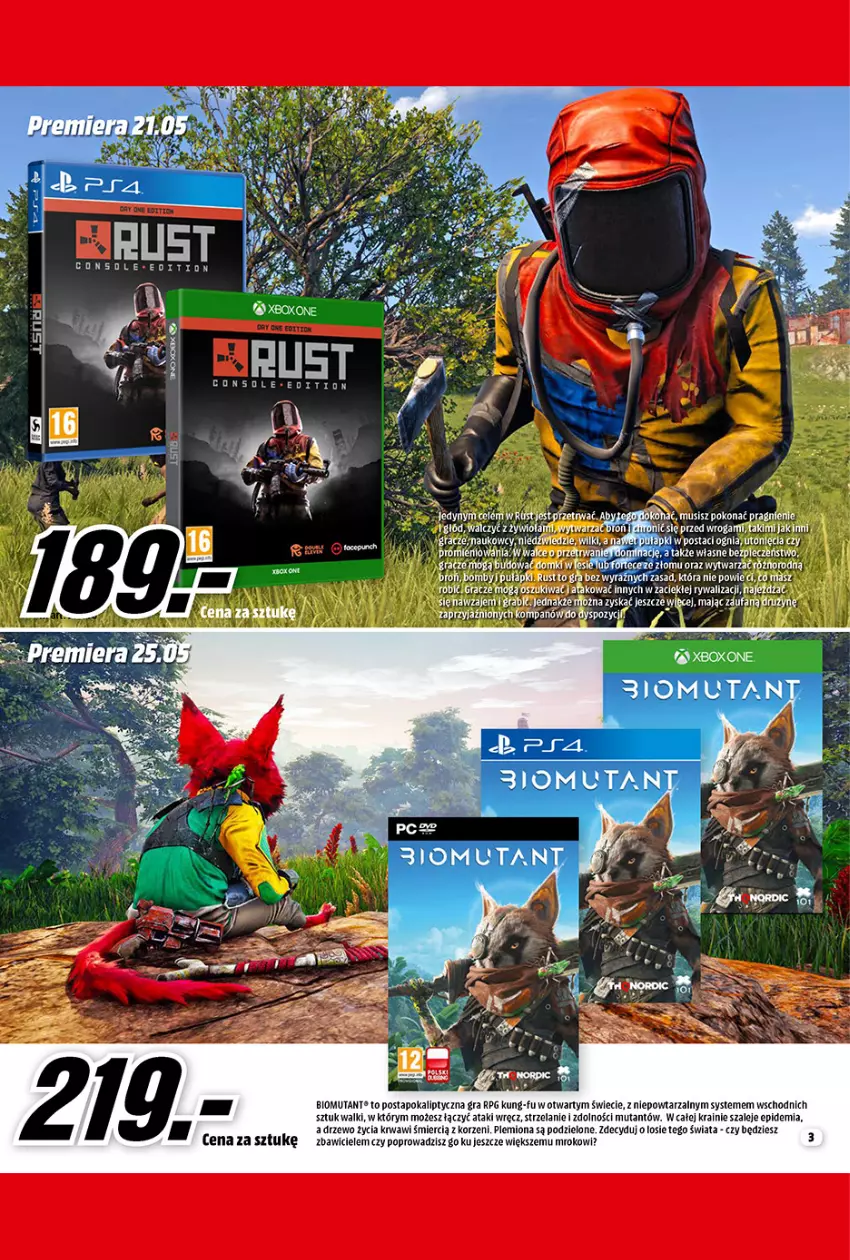 Gazetka promocyjna Media Markt - Gazetka Media Markt - ważna 01.05 do 31.05.2021 - strona 3 - produkty: Biomutant, Fa, Gra, Mus, Piec, Szal, Xbox