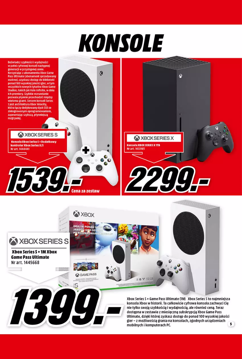 Gazetka promocyjna Media Markt - Gazetka Media Markt - ważna 01.05 do 31.05.2021 - strona 5 - produkty: Gra, Komputer, Konsola, Mobil, Ser, Sok, Tera, Xbox