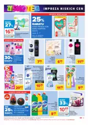 Gazetka promocyjna Carrefour - Gazetka Market Zyskoteka - Gazetka - ważna od 09.10 do 09.10.2021 - strona 13 - produkty: Makijaż, Nivea Men, Domestos, Mydło w płynie, Cif, Pampers, Papier, Kosz, Kiwi, Płyn do czyszczenia wc, Perełki zapachowe, Pianka do golenia, Mleczko, Płyn do płukania, Ręcznik, Chusteczki, Syoss, Mydło, Kapsułki do prania, Lenor, Luksja, Nivea