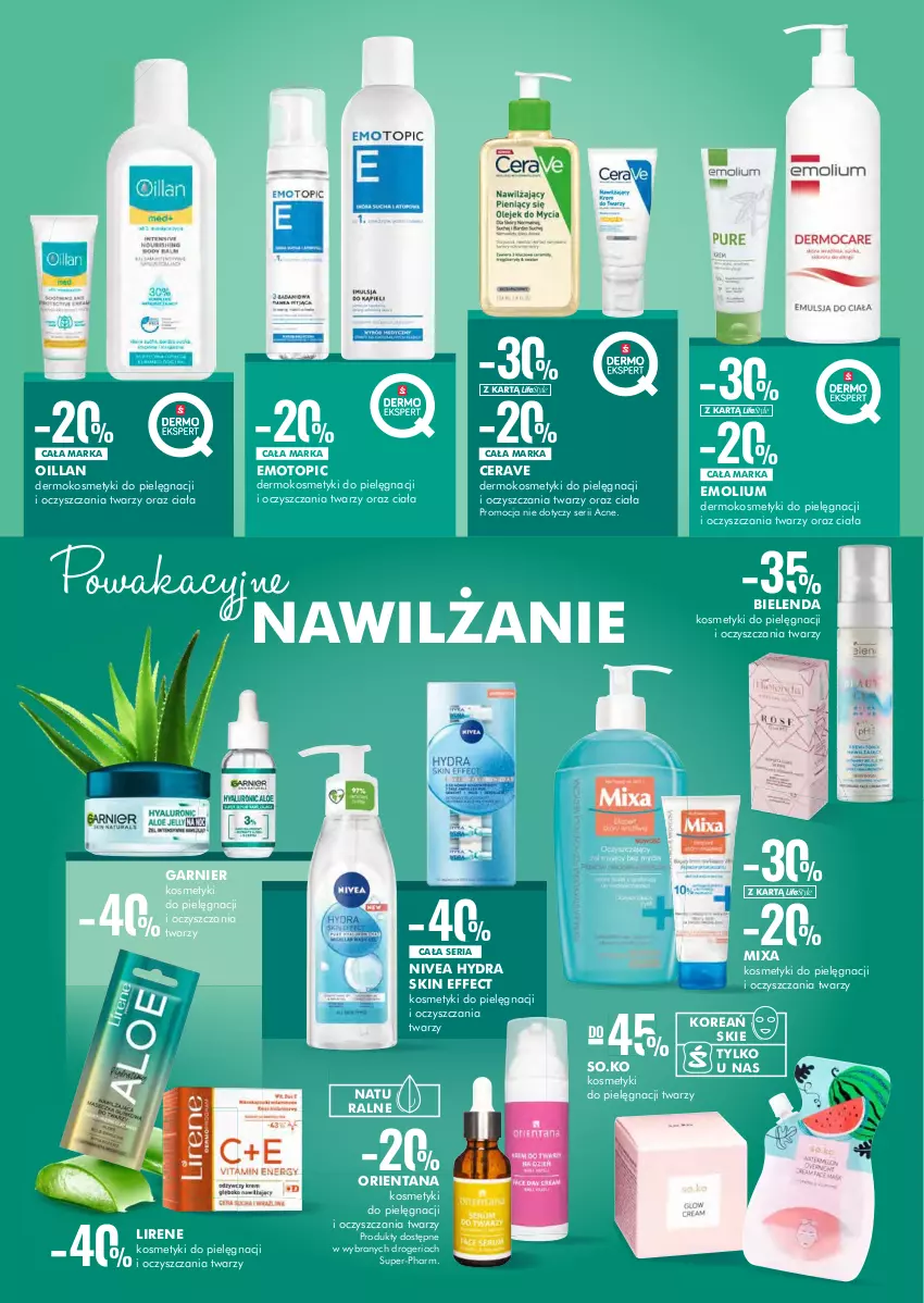 Gazetka promocyjna Super Pharm - Gazetka - ważna 15.09 do 22.09.2022 - strona 4 - produkty: Bielenda, CeraVe, Emolium, Garnier, Lirene, Mixa, Nivea, Oillan, Ser, Top