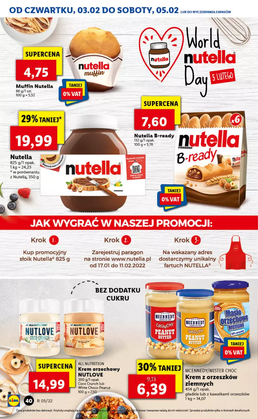 Gazetka promocyjna Lidl - GAZETKA - ważna 03.02 do 05.02.2022 - strona 40 - produkty: Dres, Fa, Gra, Kawa, Krem orzechowy, Nutella