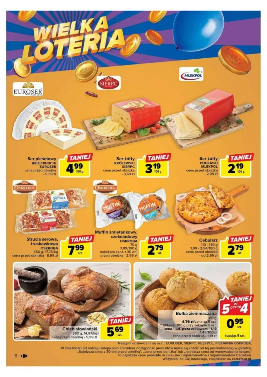 Gazetka promocyjna Carrefour - ważna 10.10 do 14.10.2023 - strona 48 - produkty: Brie, Cebula, Królewski, Por, Ser, Ser pleśniowy, Strucla