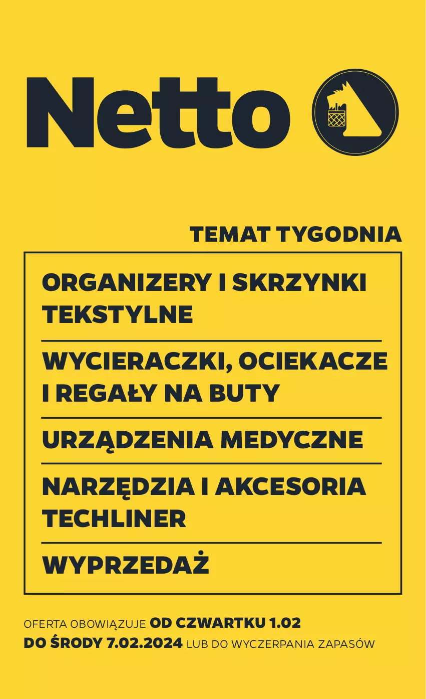 Gazetka promocyjna Netto - Akcesoria i dodatki - ważna 01.02 do 07.02.2024 - strona 1 - produkty: Buty, Ociekacz, Organizer, Regał