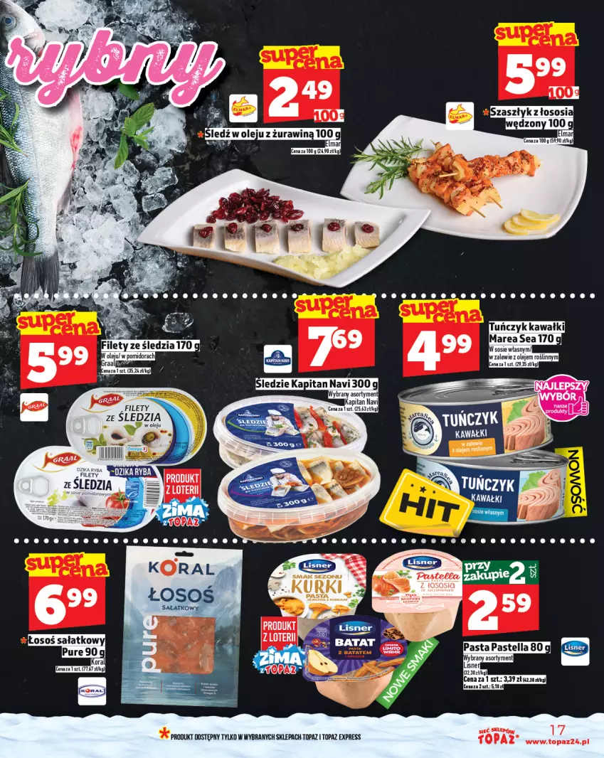 Gazetka promocyjna Topaz - Gazetka - ważna 27.11 do 03.12.2025 - strona 17 - produkty: Olej, Pur, Sałat, Sos, Top