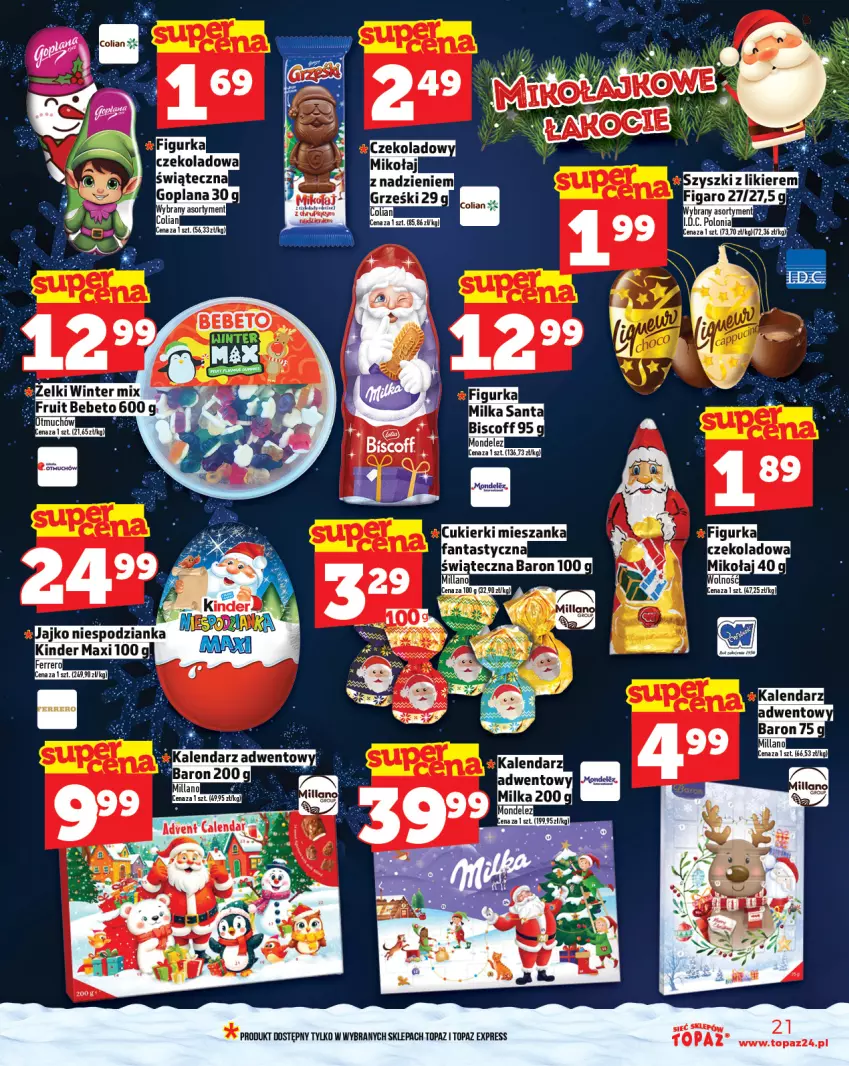 Gazetka promocyjna Topaz - Gazetka - ważna 27.11 do 03.12.2025 - strona 21 - produkty: Ferrero, Milka, Top