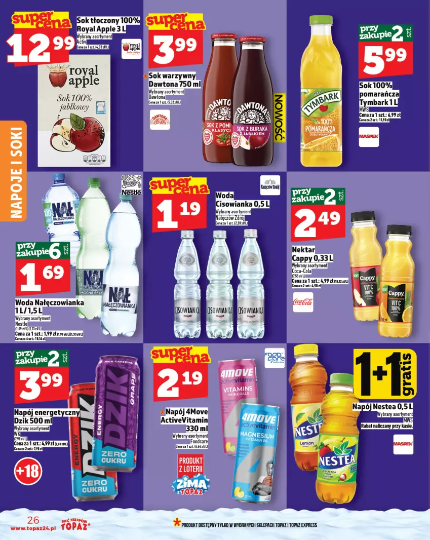 Gazetka promocyjna Topaz - Gazetka - ważna 27.11 do 03.12.2025 - strona 26 - produkty: Fa, Napoje, Sok, Top