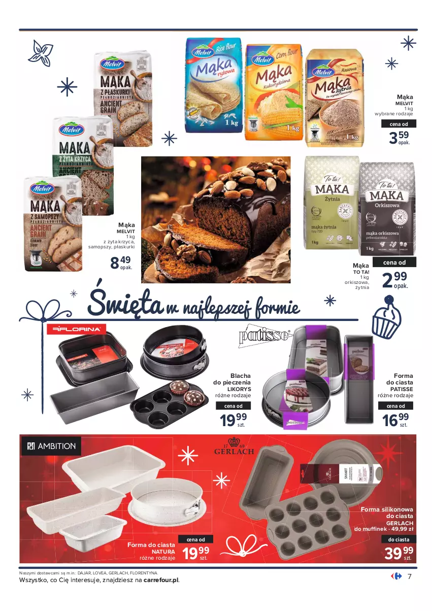 Gazetka promocyjna Carrefour - Gazetka Dla każdego coś świątecznego - ważna 23.11 do 12.12.2021 - strona 7 - produkty: Blacha do pieczenia, Mąka, Melvit, Mop, Piec