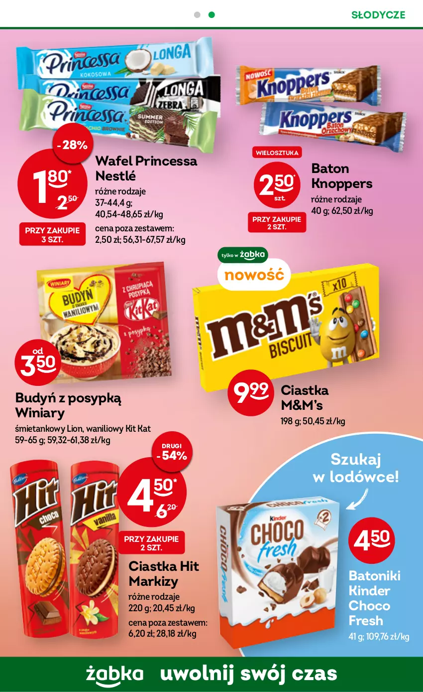 Gazetka promocyjna Żabka - ważna 08.03 do 14.03.2023 - strona 43 - produkty: Baton, Budyń, Ciastka, Kinder, Kit Kat, Knoppers, Lion, Nestlé, Princessa, Tonik, Winiary