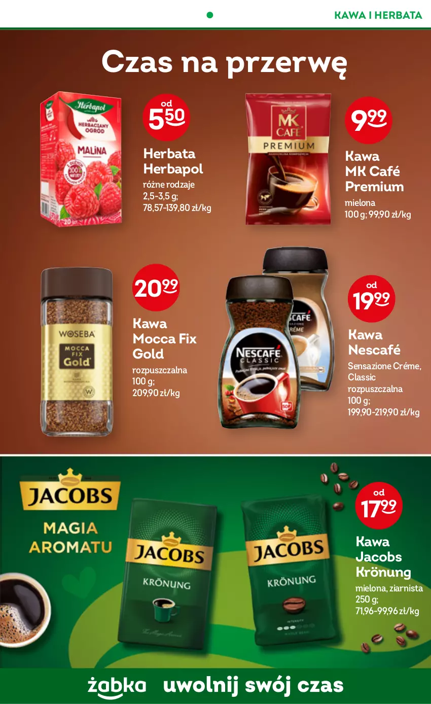 Gazetka promocyjna Żabka - ważna 08.03 do 14.03.2023 - strona 45 - produkty: Herbapol, Herbata, Jacobs, Jacobs Krönung, Kawa, Mocca Fix Gold, Nescafé