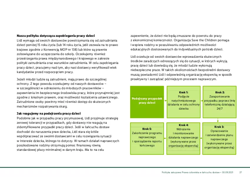 Gazetka promocyjna Lidl - Polityka zakupowa praw człowieka - ważna 27.09.2021 do 29.09.2030 - strona 28 - produkty: Dzieci, Fa, Gra, Monitor, Mop, Mus, Piec, Por, Rama, Telefon