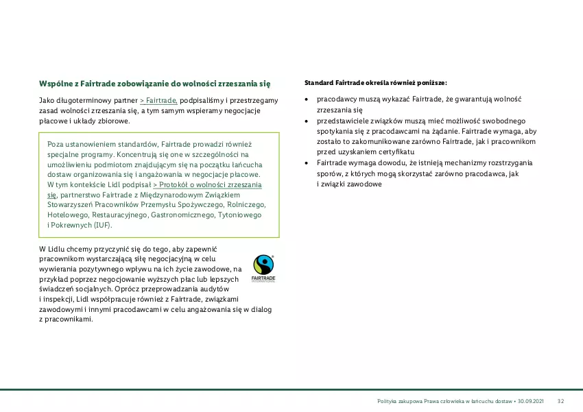 Gazetka promocyjna Lidl - Polityka zakupowa praw człowieka - ważna 27.09.2021 do 29.09.2030 - strona 33 - produkty: Fa, Gra, Mus, Por