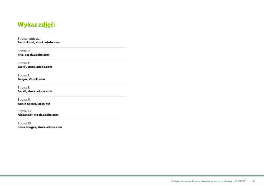 Gazetka promocyjna Lidl - Polityka zakupowa praw człowieka - ważna 27.09.2021 do 29.09.2030 - strona 60 - produkty: Stock