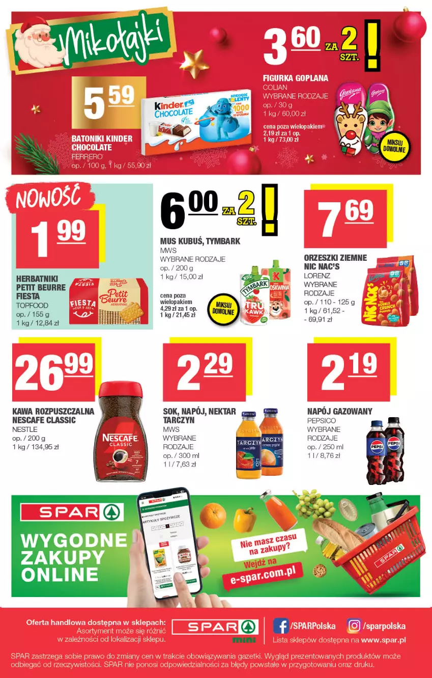 Gazetka promocyjna Spar - Spar-Mini - ważna 01.12 do 11.12.2025 - strona 4 - produkty: Fa, Gin, Herbatniki, Herbatniki Petit Beurre, Lorenz, Orzeszki, Orzeszki ziemne, Pepsi, Top