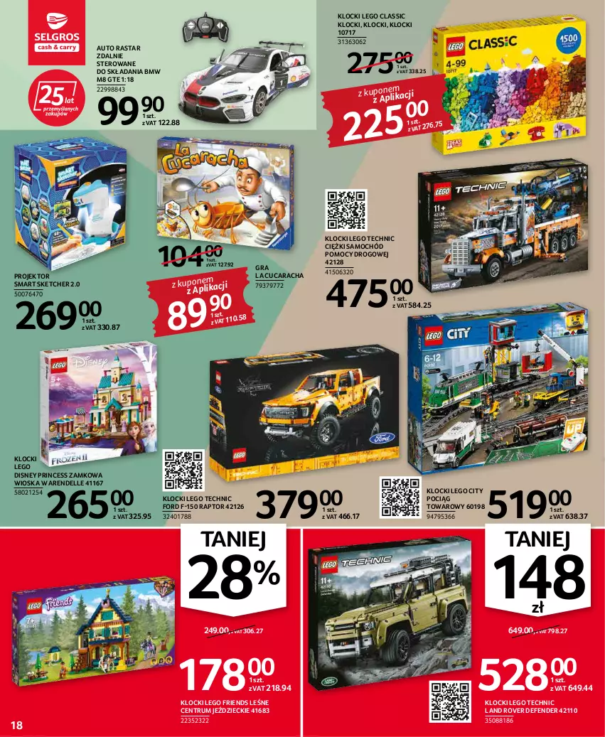 Gazetka promocyjna Selgros - Oferta przemysłowa - ważna 03.03 do 16.03.2022 - strona 18 - produkty: Dell, Disney, Gra, Klocki, Land Rover, LEGO, LEGO City, LEGO Classic, LEGO Friends, LEGO Technic, Pociąg, Rum, Samochód