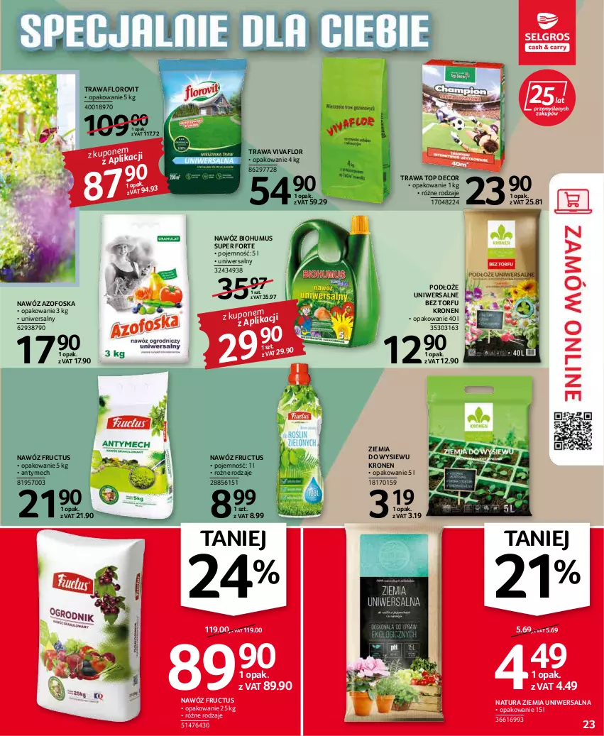 Gazetka promocyjna Selgros - Oferta przemysłowa - ważna 03.03 do 16.03.2022 - strona 23 - produkty: Biohumus, Mus, Nawóz, Top