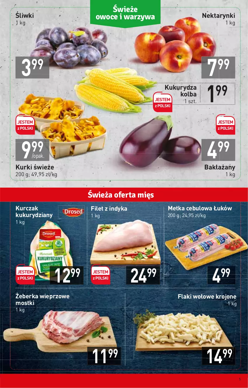 Gazetka promocyjna Stokrotka - Supermarket - ważna 11.08 do 17.08.2022 - strona 5 - produkty: Flaki, Flaki wołowe, Kukurydza, Kurczak, Nektar