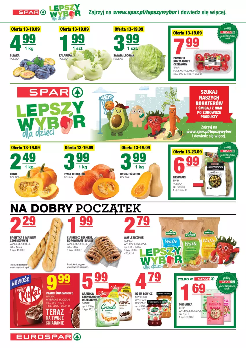 Gazetka promocyjna Spar - EuroSpar - ważna 10.09 do 20.09.2023 - strona 2 - produkty: Bagietka, Borówka, Dżem, Fa, Gra, Granola, Kupiec, Mus, Owsianka, Piec, Ryż, Sałat, Sałata lodowa, Ser, Wafle, Ziemniaki