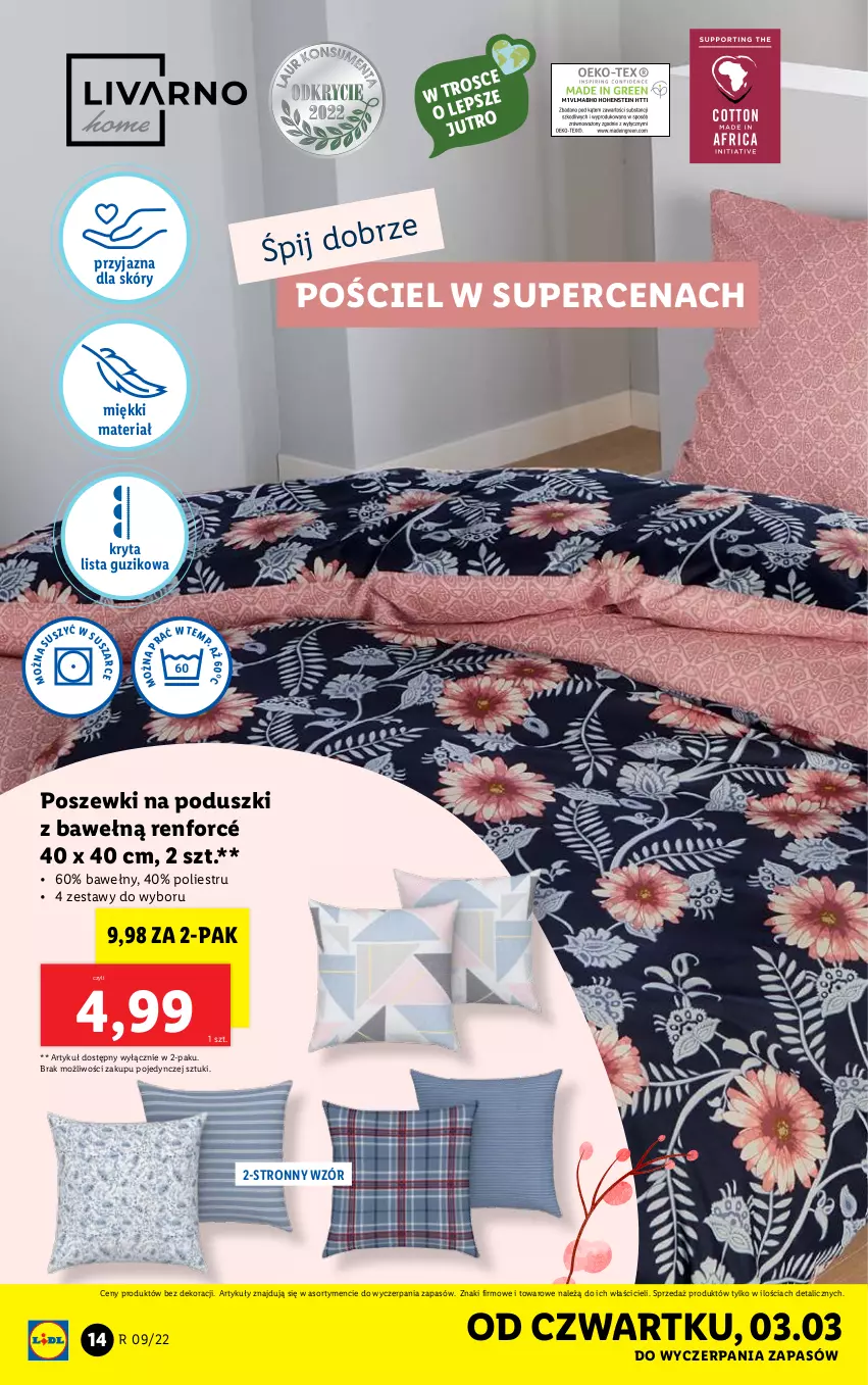 Gazetka promocyjna Lidl - GAZETKA - ważna 28.02 do 05.03.2022 - strona 14 - produkty: Pościel