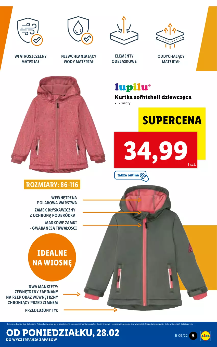 Gazetka promocyjna Lidl - GAZETKA - ważna 28.02 do 05.03.2022 - strona 5 - produkty: Kurtka