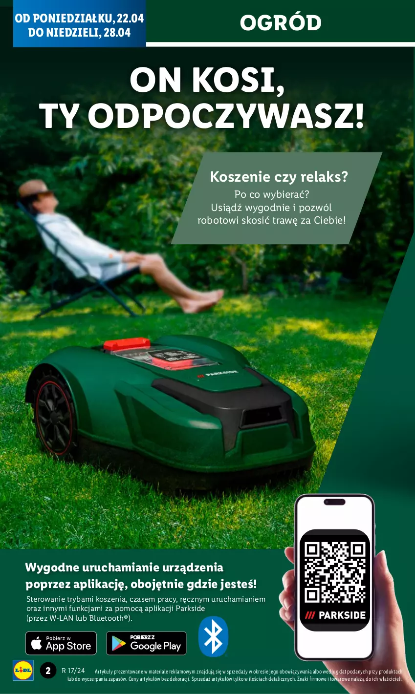 Gazetka promocyjna Lidl - GAZETKA - ważna 22.04 do 28.04.2024 - strona 4 - produkty: Kosz, Ogród, Parkside, Robot, Ryba