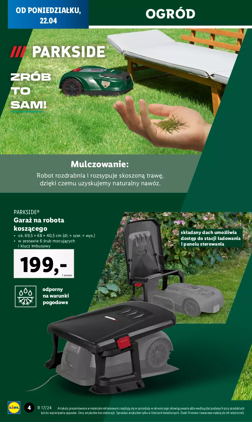 Gazetka promocyjna Lidl - GAZETKA - ważna 22.04 do 28.04.2024 - strona 6 - produkty: Garaż, Kosz, Nawóz, Ogród, Parkside, Por, Robot