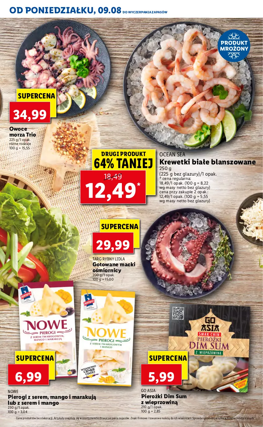 Gazetka promocyjna Lidl - KATALOG Z OFERTĄ VITASIA OD 09.08 - ważna 09.08 do 13.08.2021 - strona 5 - produkty: Krewetki, Lazur, Mango, Owoce, Owoce morza, Pierogi, Ser