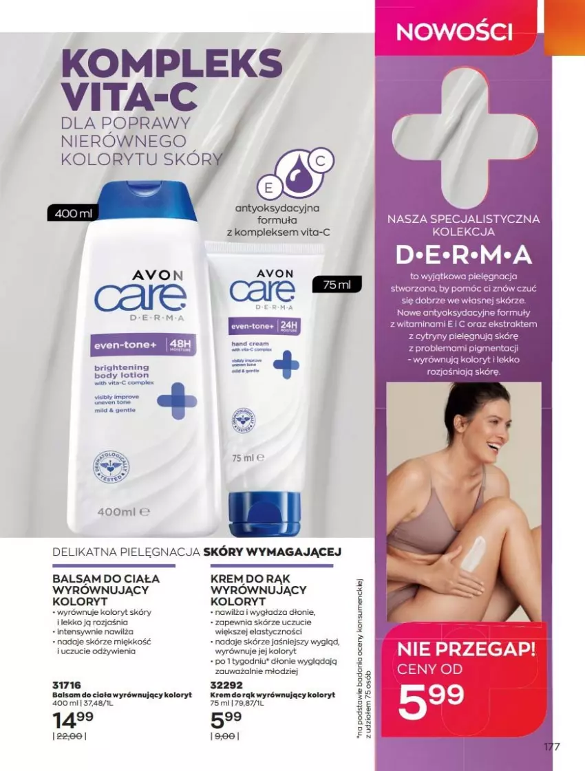 Gazetka promocyjna Avon - Lipiec - ważna 01.07 do 31.07.2021 - strona 177 - produkty: Balsam do ciała, Body, Cytryny, Fa, Krem do rąk, Pielęgnacja skóry