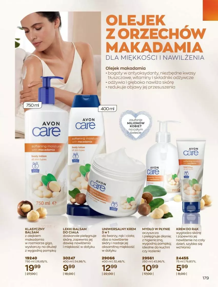 Gazetka promocyjna Avon - Lipiec - ważna 01.07 do 31.07.2021 - strona 179 - produkty: Aksam, Balsam do ciała, Fa, Krem do rąk, Lion, Mydło, Mydło w płynie, Olej