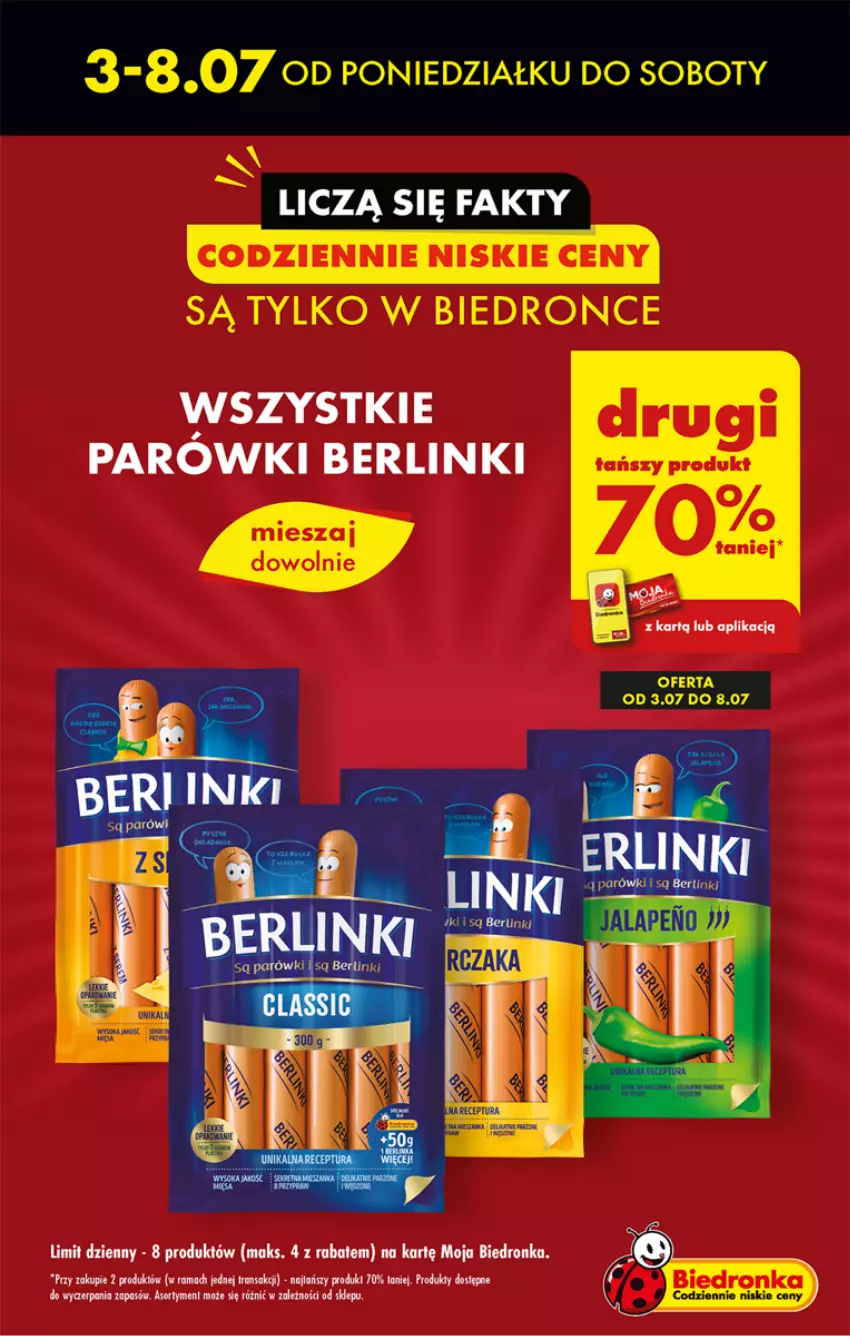 Gazetka promocyjna Biedronka - Od czwartku - ważna 13.07 do 19.07.2023 - strona 3 - produkty: Berlinki, Dron, Fa, Koc, Parówki, Rama