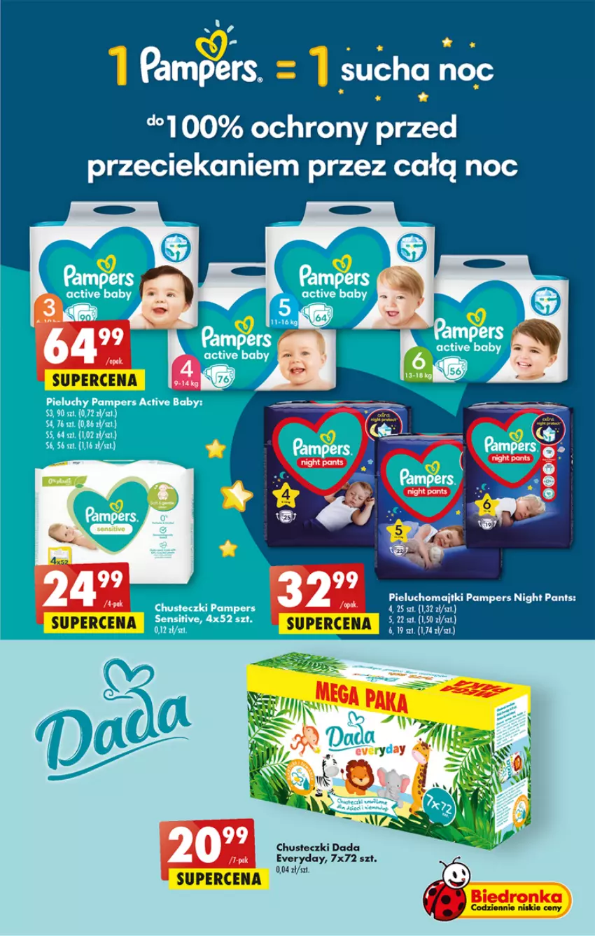 Gazetka promocyjna Biedronka - Od czwartku - ważna 13.07 do 19.07.2023 - strona 51 - produkty: Chusteczki, Dada, Dron, Majtki, Pampers, Pieluchomajtki