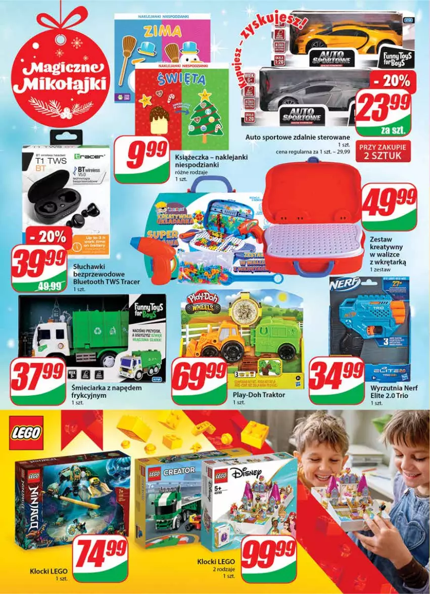 Gazetka promocyjna Dino - Gazetka - ważna 01.12 do 07.12.2021 - strona 18 - produkty: Klej, Klocki, LEGO, Nerf, Play-Doh, Por, Sport, Traktor, Wkręt, Wyrzutnia