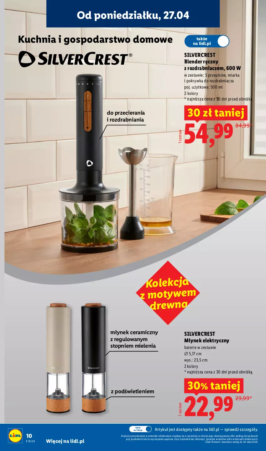 Gazetka promocyjna Lidl - Katalog ważny od 27.04 - ważna 27.04 do 02.05.2026 - strona 10 - produkty: Blender, Blender ręczny, Kuchnia, Miarka, Młynek, Rozdrabniacz, Silvercrest, Top