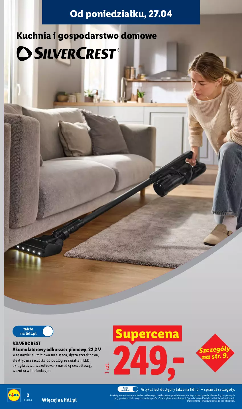 Gazetka promocyjna Lidl - Katalog ważny od 27.04 - ważna 27.04 do 02.05.2026 - strona 2 - produkty: Akumulator, Kuchnia, Odkurzacz, Rura, Silvercrest, Szczotka