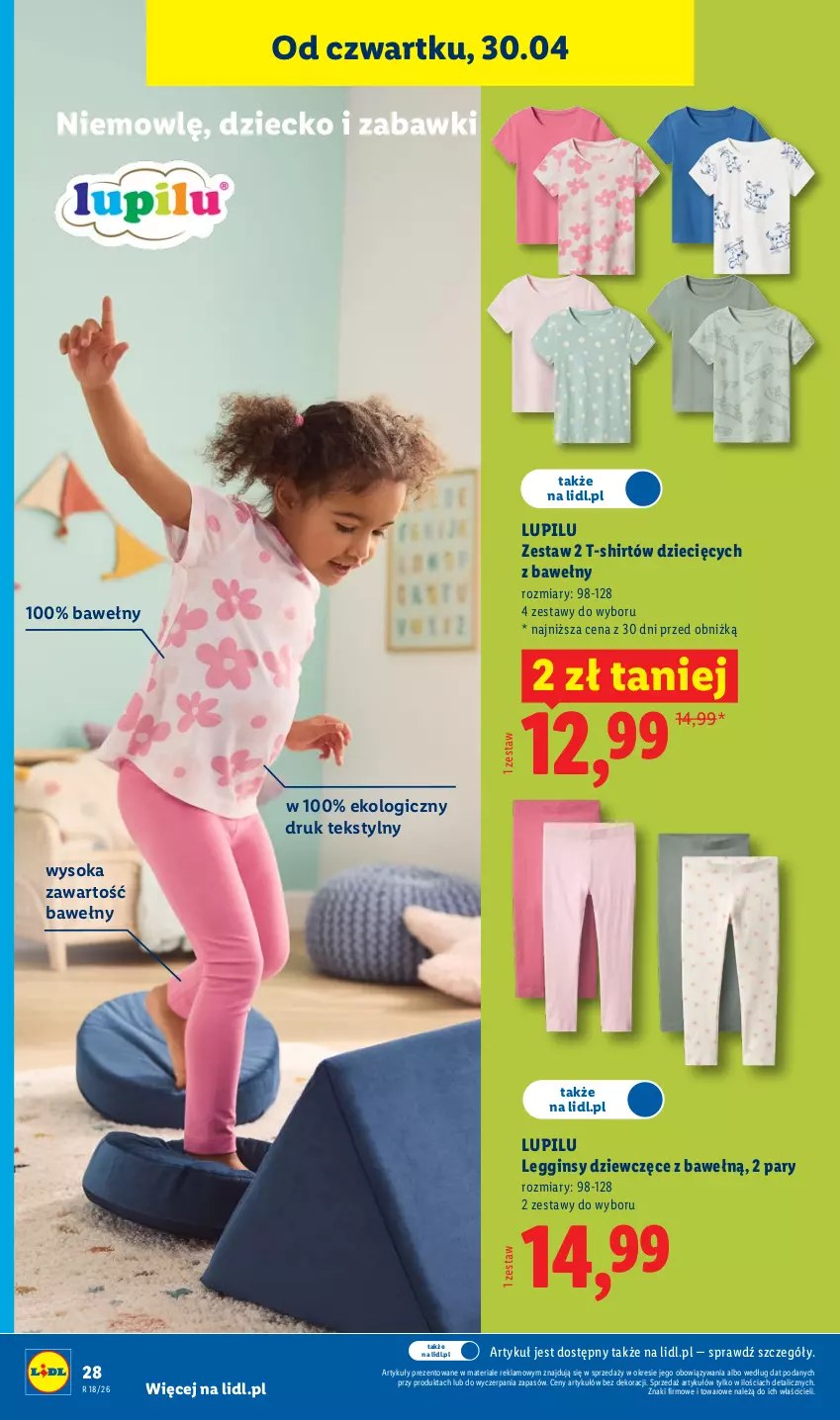 Gazetka promocyjna Lidl - Katalog ważny od 27.04 - ważna 27.04 do 02.05.2026 - strona 34 - produkty: Dzieci, Gin, Legginsy, Sok, T-shirt