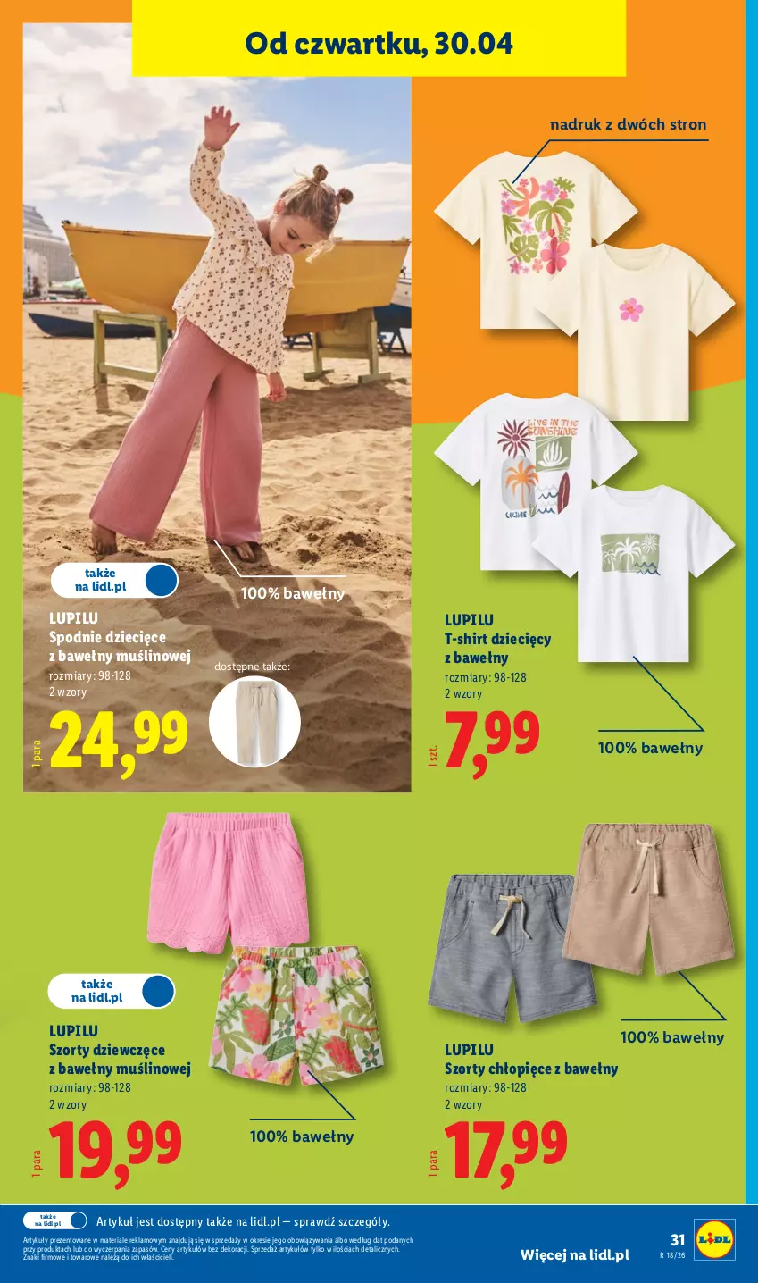 Gazetka promocyjna Lidl - Katalog ważny od 27.04 - ważna 27.04 do 02.05.2026 - strona 37 - produkty: Dzieci, Spodnie, Szorty, T-shirt