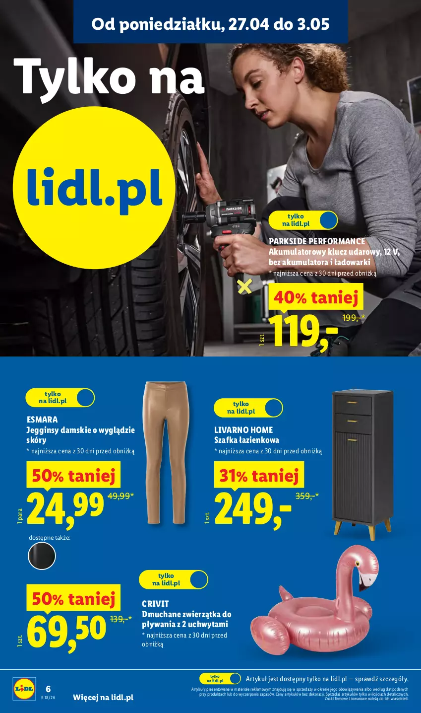 Gazetka promocyjna Lidl - Katalog ważny od 27.04 - ważna 27.04 do 02.05.2026 - strona 6 - produkty: Akumulator, Gin, Ivar, Klucz udarowy, Parkside, Szafka, Szafka łazienkowa