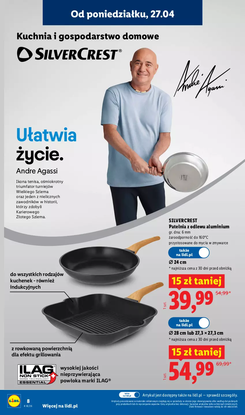 Gazetka promocyjna Lidl - Katalog ważny od 27.04 - ważna 27.04 do 02.05.2026 - strona 8 - produkty: Fa, Grill, Kuchnia, Patelnia, Por, Silvercrest, Sok