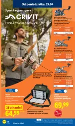 Gazetka promocyjna Lidl - Katalog ważny od 27.04 - Gazetka - ważna od 02.05 do 02.05.2026 - strona 28 - produkty: Por, Karp, Torba, Sport, Pstrąg, Wiko, Waga, Grunt, Sandacz, Fa