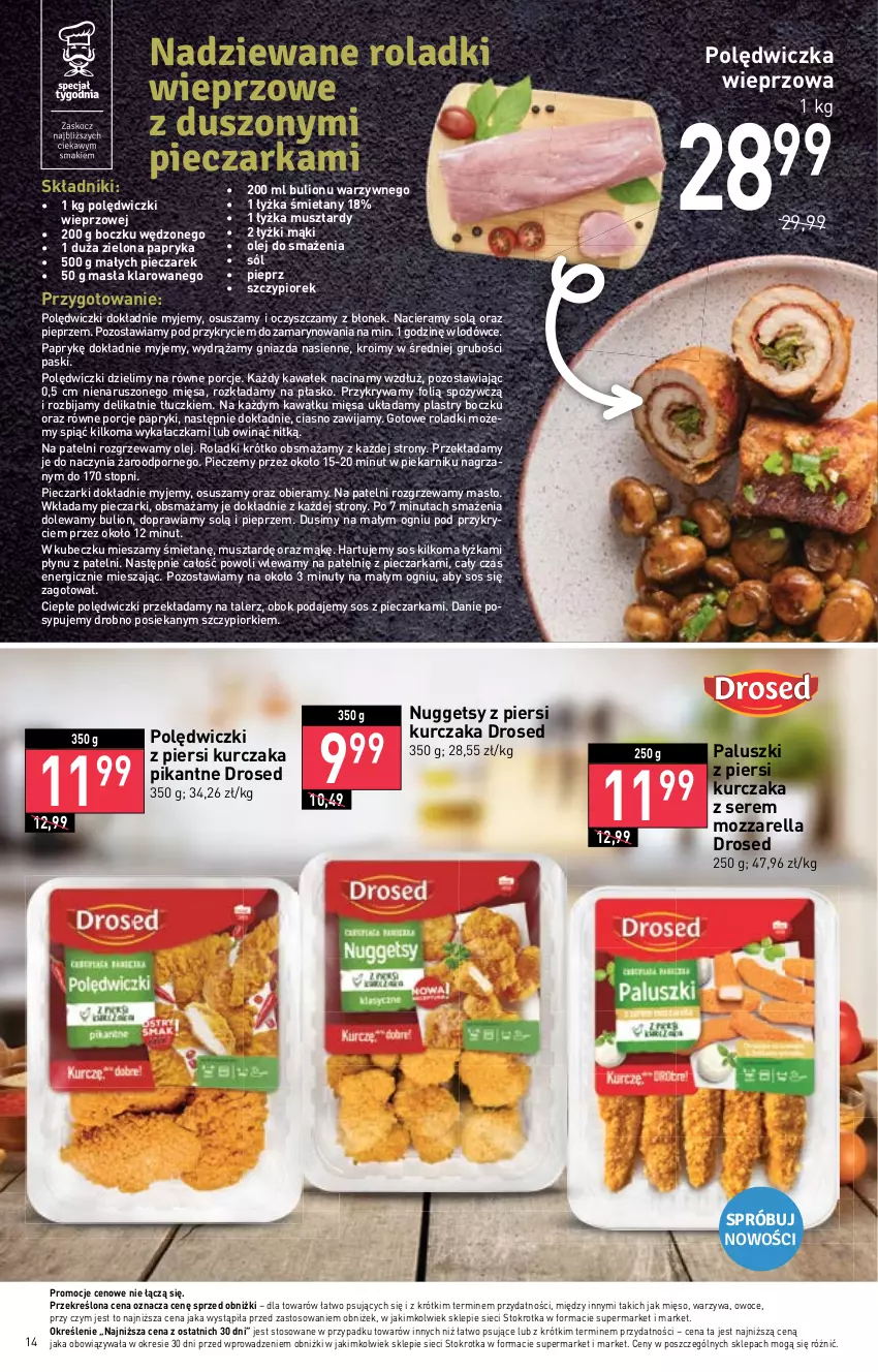 Gazetka promocyjna Stokrotka - Supermarket - ważna 15.02 do 21.02.2024 - strona 15 - produkty: Bulion, Kawa, Kurczak, Lion, Masło, Mięso, Mozzarella, Mus, Nuty, Olej, Owoce, Papryka, Piec, Pieczarka, Piekarnik, Pieprz, Polędwiczka wieprzowa, Por, Ser, Sól, Sos, Talerz, Top, Wałek, Warzywa