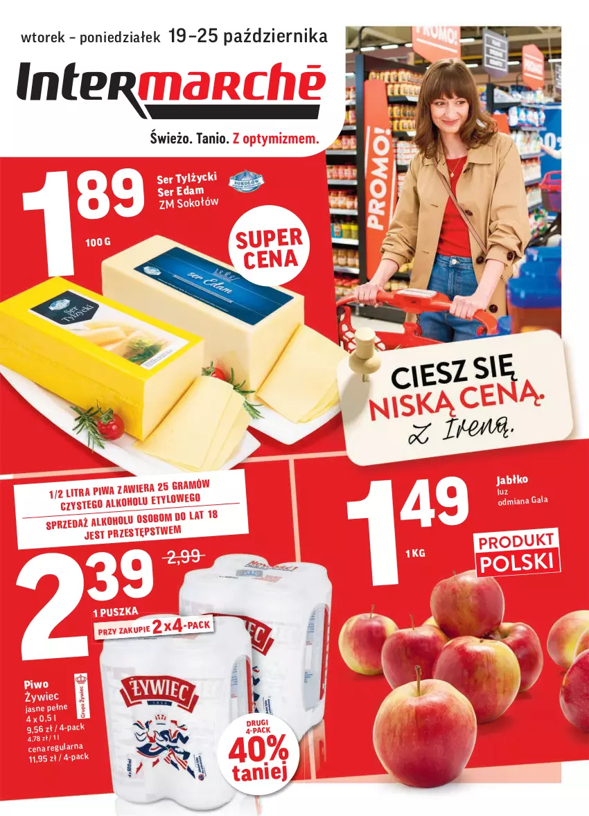 Gazetka promocyjna Intermarche - Gazetka promocyjna - ważna 19.10 do 25.10.2021 - strona 1 - produkty: Edam, Piwo, Ser, Sok