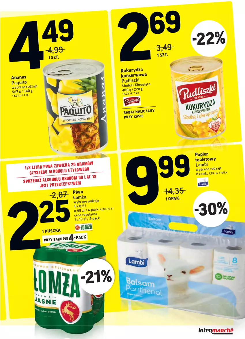 Gazetka promocyjna Intermarche - Gazetka promocyjna - ważna 19.10 do 25.10.2021 - strona 38 - produkty: Papier, Piwo, Pudliszki, Ser