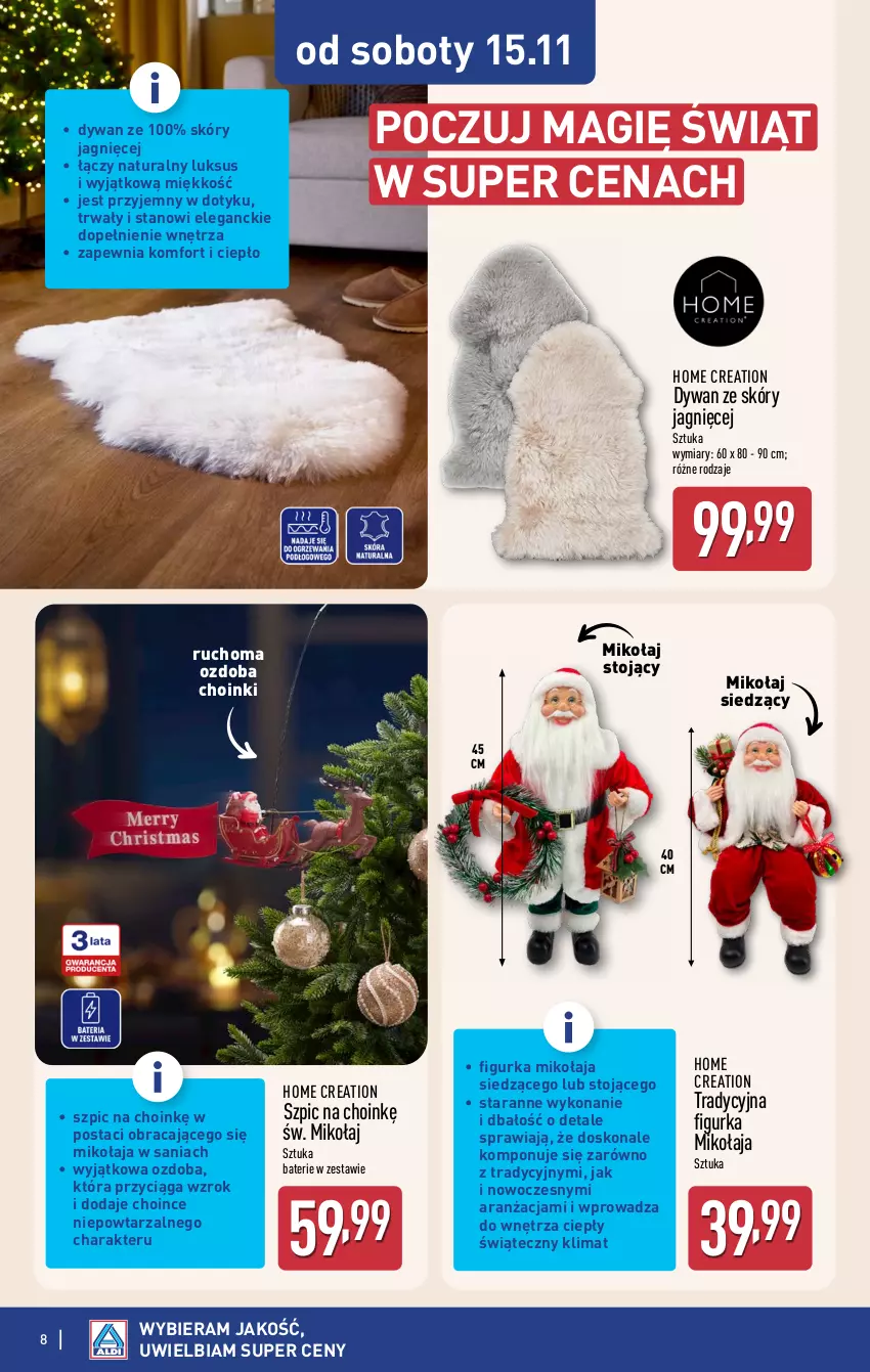 Gazetka promocyjna Aldi - Pełna oferta - ważna 12.11 do 15.11.2025 - strona 8 - produkty: Dywan, Ozdoba, Szpic