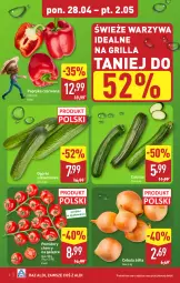 Gazetka promocyjna Aldi - Pełna oferta - Gazetka - ważna od 02.05 do 02.05.2025 - strona 2 - produkty: Cebula, Warzywa, Papryka czerwona, Papryka, Grill, Pomidory