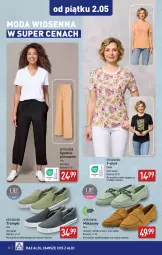 Gazetka promocyjna Aldi - Pełna oferta - Gazetka - ważna od 02.05 do 02.05.2025 - strona 36 - produkty: Mokasyny, T-shirt, Moda, Spodnie, Trampki, Fa