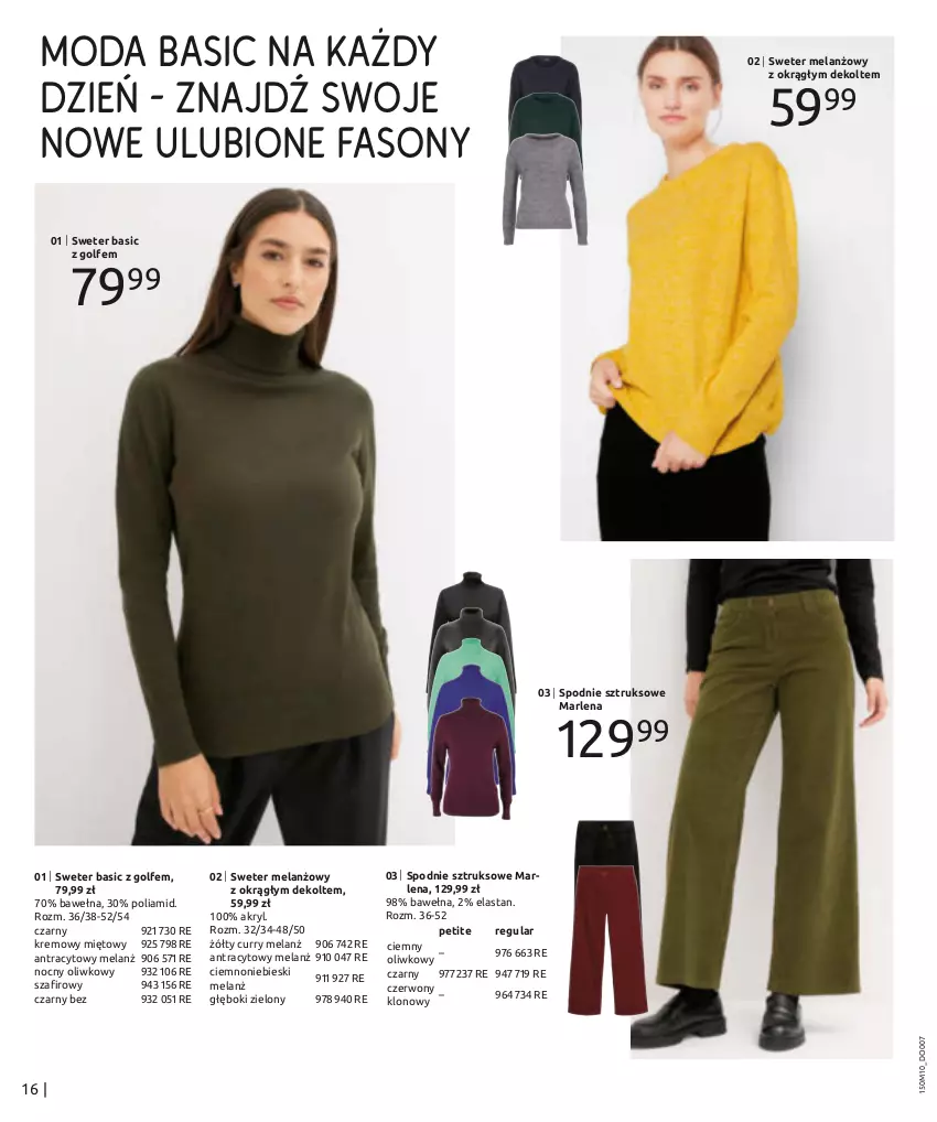 Gazetka promocyjna Bonprix - STYLOWE OBLICZA ZIMY - ważna 28.10.2024 do 28.01.2025 - strona 18 - produkty: Fa, Moda, Sony, Spodnie, Spodnie sztruksowe, Sweter, Wełna