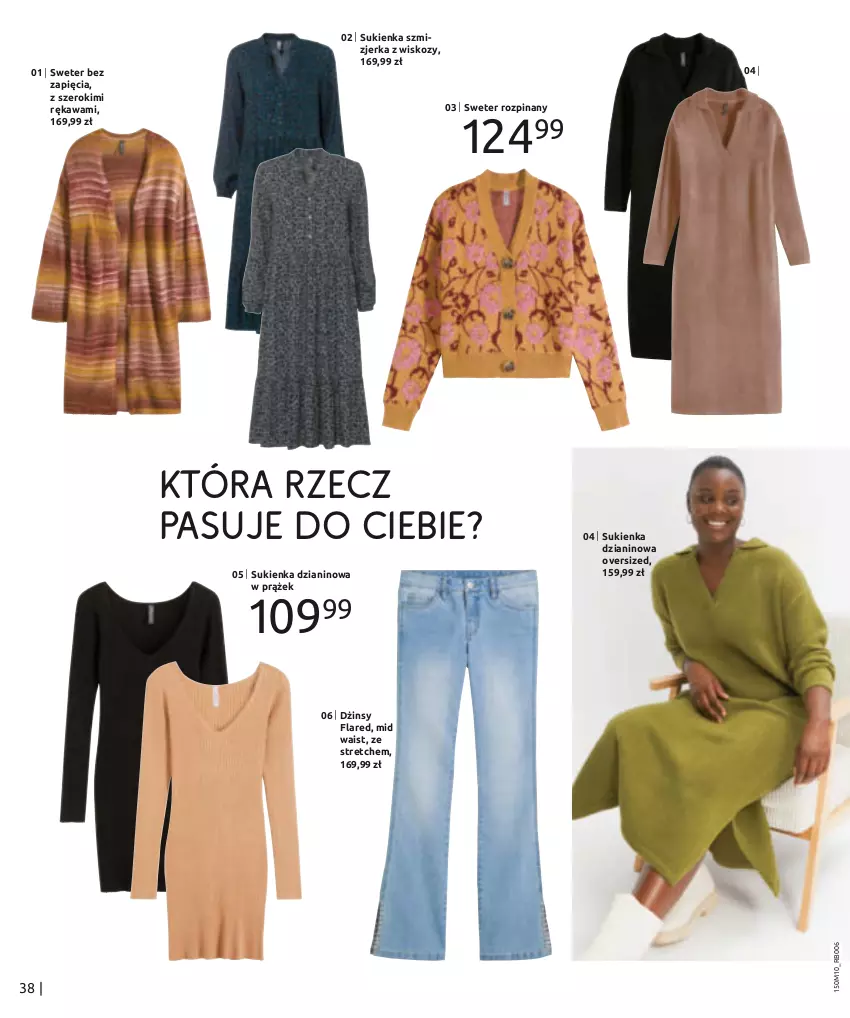 Gazetka promocyjna Bonprix - STYLOWE OBLICZA ZIMY - ważna 28.10.2024 do 28.01.2025 - strona 40 - produkty: Dżinsy, Kawa, Sukienka, Sweter