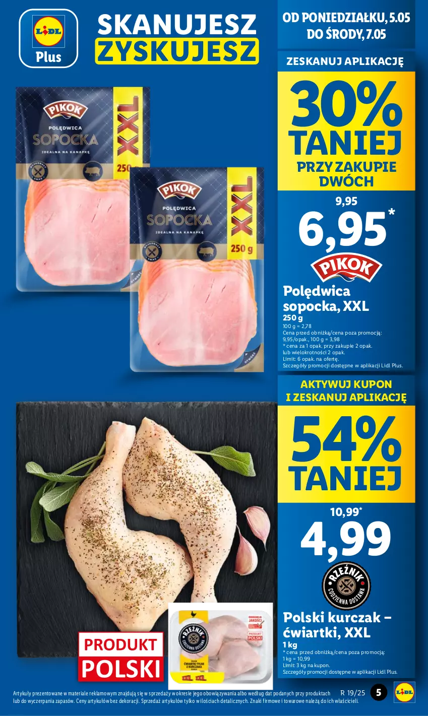 Gazetka promocyjna Lidl - GAZETKA - ważna 05.05 do 07.05.2025 - strona 5 - produkty: Kurczak, Polędwica