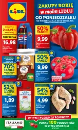 Gazetka promocyjna Lidl - GAZETKA - Gazetka - ważna od 07.05 do 07.05.2025 - strona 1 - produkty: Kurczak, Papryka czerwona, Papryka, Wazon, Pepsi, Pomidory, Mleko